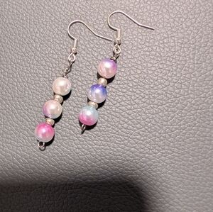 Multicolor Pearl Drop Earrings